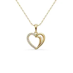 Elegante colgante de corazón en oro amarillo, blanco, rosa en ORO PAR 8/14/18K - Imagen 1 de 23