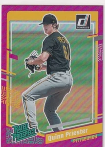 2023 DONRUSS PINK SP RC QUINN PRIESTER PITTSBURGH PIRATES PARALLELS GE-3902 - Picture 1 of 1