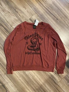 Vintage Obey Long Sleeve Shirt NWT Shepard Fairey RVCA Graffiti Snake Tattoo - Picture 1 of 3