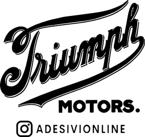 Adesivo Pretagliato Scritta Logo 𝓣𝓻𝓲𝓾𝓶𝓹𝓱 MOTORS. 🏍️ - Foto 1 di 13