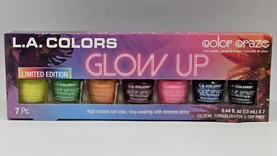 7 PIEZAS LA COLORS Color Craze Brillo Esmalte de Uñas Alto Impacto Largo Uso Brillo Extremo Foto 1 de 4