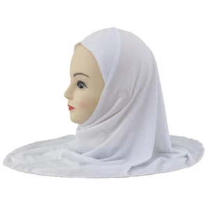 7-12Y Muslim Islamic Kids Girls Headscarf Hijab Wrap Hat Turban Full Cover Wrap - Picture 1 of 38