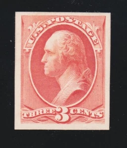 US 214P4 3c Washington Plate Proof on Card VF-XF (003) - Picture 1 of 2