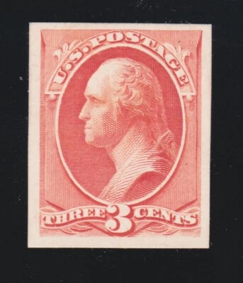 US 214P4 3c Washington Plate Proof on Card VF-XF (003) - Image 1 of 2
