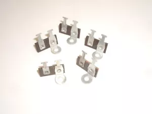 VINTAGE PHENOLIC TERMINAL STRIP 2 TAG POST 1 COMMON GROUND 4PC SET - Picture 1 of 2