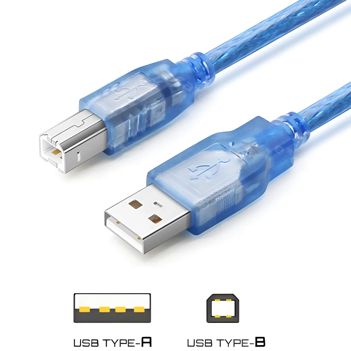 CABLEPELADO Cable Impresora | Cable USB Para Impresora | Cable USB 2.0 Tipo A A Tipo B | Compatible Con HP,Epson,Canon,Brother,Lexmark,Escáner,Disco Duro,Fotografía Digital | Negro | 0.25 Metros