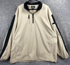 Ashworth Jacket Men's 2XL beige 1/4 Zip Pullover Collared Longsleeve Golf Jacket - Picture 1 of 9