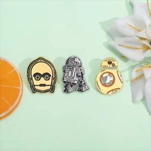Set 3 x Star Wars Droiden R2D2 BB8 C-3PO Pin Anstecker - 10% Rabatt möglich - Bild 1 von 7