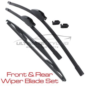 Front & Rear Windscreen Wiper Blades Set Fits Hyundai i10 2008-2014 22" 16" 12" - Picture 1 of 5