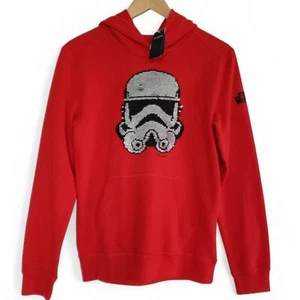 NWT Abercrombie Kids Star Wars Red Sequin Stormtrooper Pullover Hoodie 13 14 - Picture 1 of 7