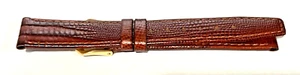 New Kreisler Genuine TEJU Lizard Grain Brown Watch Band - Picture 1 of 3