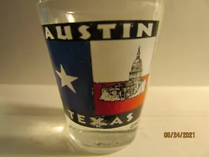 Austin - Texas- logo on clear- Standard Shotglass- mint - Picture 1 of 3