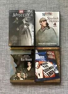 4 LOT DVD SET Classic Mystery Series: Rear Window, Where the Sidewalk Ends - Foto 1 di 8