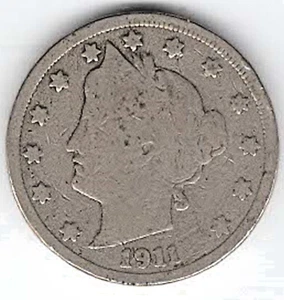 1911 LIBERTY HEAD NICKEL #6 - Picture 1 of 2