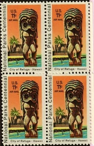 Scott#: C84 - City of Refuge, Hawaii Block of Four MNH OG F/VF + Free Shipping - Picture 1 of 1