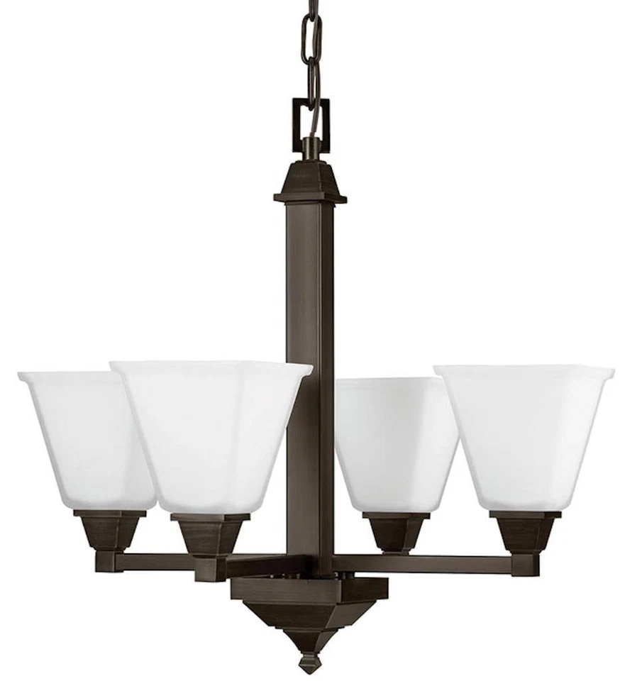 Sea Gull Denhelm 24" 4 Light Chandelier, Burnt Sienna, 3150404-710 - Image 1 of 1