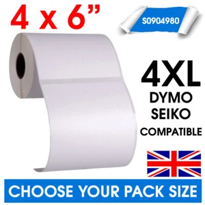 ROLLO DE ETIQUETA BLANCA 4"" X 6"" 104 X 159MM SE ADAPTA A DYMO 4XL ESCRITOR DE ETIQUETAS S0904980 - Imagen 1 de 4