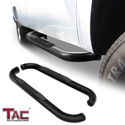For 1999-2018 Chevy Silverado/GMC Sierra 1500 Regular Cab 3" Side Step Bar Black — 第 1/4 张图片