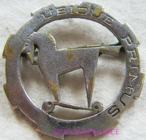 IN8175 - INSIGNE 1° R.C.A, Ubique Primus, cou évidé, nickelé, dos lisse - Picture 1 of 2