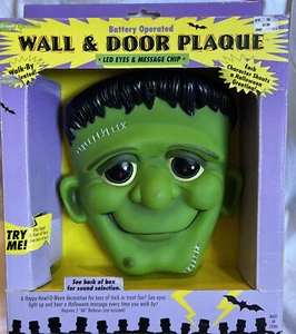VINTAGE FUN WORLD ELECTRONIC FRANKENSTEIN WALL AND DOOR PLAQUE - Picture 1 of 2