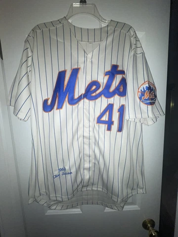 Tom Seaver,  1969 New York Mets Jersey,Throwback Crème, Mens Large Cover