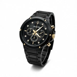 Bulova Classic Diamond Chronograph Men's Quartz Watch 98D190 / NEW WITH TAGS - Picture 1 of 7