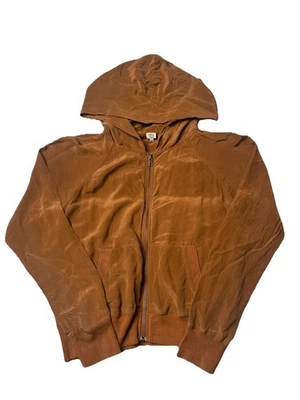 Chaqueta con Capucha Wilfred Aritzia Seda Cremallera Frontal Talla S Foto 1 de 4