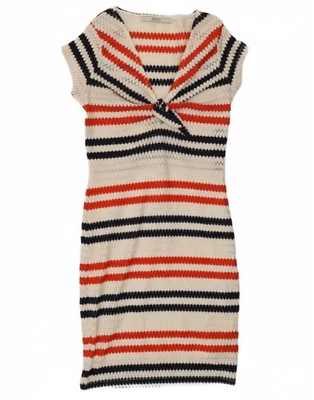 Vestido ceñido al cuerpo de ganchillo GUESS para mujer UK 6 XS multicolor a rayas poliéster BN05 Foto 1 de 4