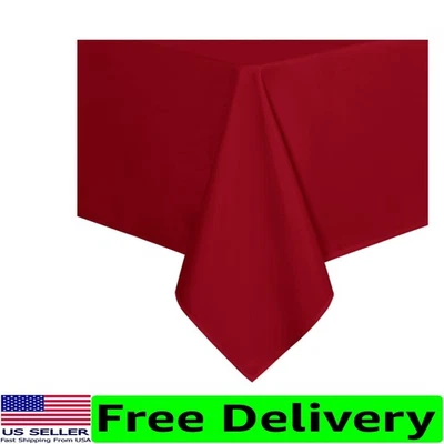 Elegante Mantel Rectangular Rojo 60x120 - Poliéster Resistente a Manchas y Arrugas Foto 1 de 4