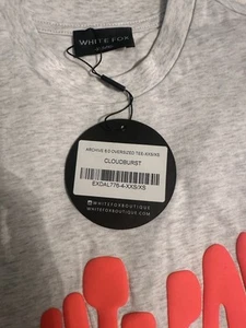 White Fox Archive 6.0 Oversized Tee NWT cloudburst XXS/XS - Picture 1 of 5