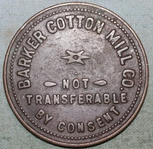 RARO! MOLINO DE ALGODÓN BARKER MÓVIL ALABAMA BUENO PARA 25 EN MERCANCÍA - Imagen 1 de 2