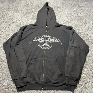 Averaged Sevenfold Vintage Zip Up Hoodie L 90s Y2k Grunge Metal Band Faded - Picture 1 of 10