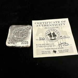 2023 5 Oz Pardner Pour Silber Square Deal Barren mit Zertifikat #120 - Bild 1 von 6