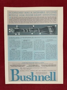 Vintage 1973 Print Ad Bushnell Scope Chief 2nd Moveable Reticle Advertising - Bild 1 von 3