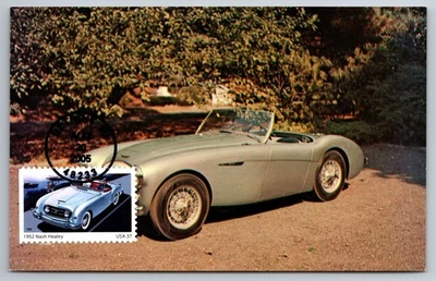 #3934 Sporty Cars 1952 Nash Healy FDC Maxi Card - Image 1 of 2