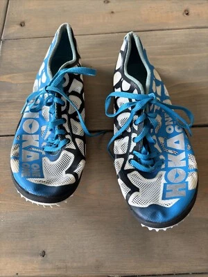 Hoka One One Women’s Rocket LD Blue White Track Cleats Shoes Size 8 Spike - Image 1 of 4