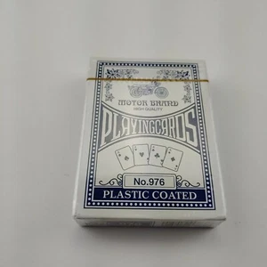 Motor Brand High Quality Plastic Coated Blue Playing Cards - Picture 1 of 5