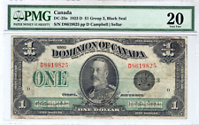 1923 Dominion of Canada $1 Dollar Note - Campbell/Sellar - Grp 3 - PMG VF20