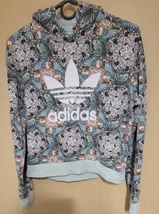 Adidas Origionals Zoo Jungle Print Hooded Sweatshirt Hoodie Size 13-14Y - Picture 1 of 12