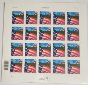 US MNH Postage- Scott #3450 Flag Over Field (34c) First Class Rate Sheet of 20 - Picture 1 of 1