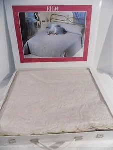 Rigo Copriletti Bedspread Made in Italy Champagne Color Queen Size - Picture 1 of 9