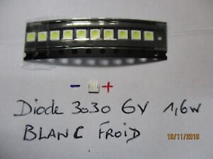 Diode led  6v / 1,6 w  / 3030  retro-éclairage tv led en lot de 10 pcs