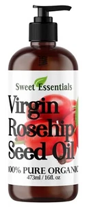 Organic Rosehip Seed Oil | 16oz | Imported From Chile | 100% Pure | Cold Pressed - Picture 1 of 3