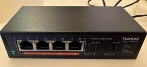 6 Port 2.5G Unmanaged Ethernet Switch, 4 x 2.5G Base-T Ports+ 2 x 10G SFP - Picture 1 of 3
