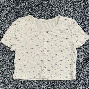 Shein - Girls size 11-12Y - Ribbed button up shirt - floral print  - Picture 1 of 6