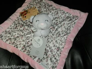 MANTA DE SEGURIDAD Carters Blanco OSO Leopardo Selva Gato Rosa Gris Lovey - Imagen 1 de 3