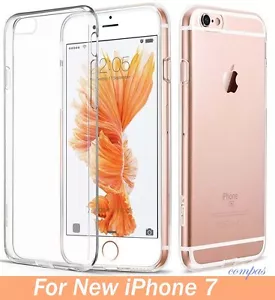 Para Nuevo Apple iPhone 7 Transparente Cristal Transparente Estuche Gel TPU Suave Cubierta Recubrimiento - Imagen 1 de 3
