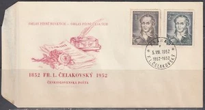 Czechoslovakia Scott 544-5 FDC - Frantisek L. Celakovski - Picture 1 of 1
