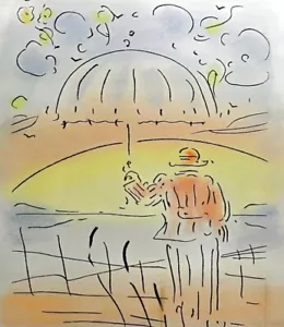 🔥Peter Max Umbrella Man 2014 - Picture 1 of 9