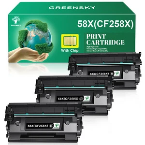3PCS CF258X Printer Toner for HP 58X Laserjet Pro M428dw M428fdn M404dn W/CHIP - Picture 1 of 4